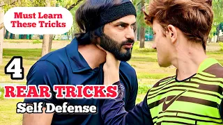 4 REAR Self Defense Techniques | Raja Tayyab | How to Defend Yourself | Road Fight Tricks |Taekwondo