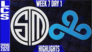 TSM vs C9 Highlights | LCS SPring 2020 W7D1 | Team Solomid vs Cloud9