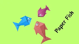 Origami paper fish | How to make cute paper fish step by step | Very easy paper fish making craft