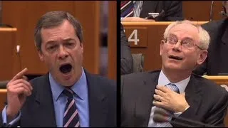 Nigel Farage insults Herman van Rompuy, calls EU President a "DAMP RAG"