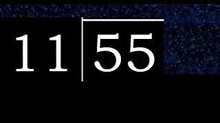 Dividir 55 entre 11 division de 2 numeros con procedimiento