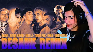 Reacción a BESAME REMIX | BHAVI, SEVEN KAYNE, MILO J, TIAGO PZK, KHEA, NEO PISTEA👺