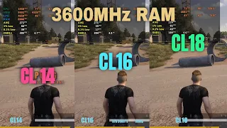 CL14 vs CL16 vs CL18 3600mhz RAM DDR4