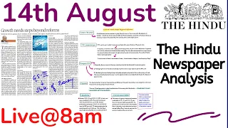 The Hindu Newspaper Analysis in English |14 August 2021| Current Affairs for UPSC /IAS