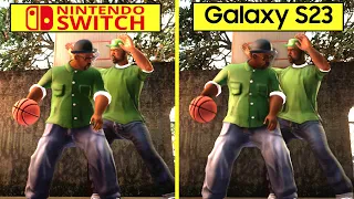 GTA: San Andreas The Definitive Edition Samsung  Galaxy S23 vs Nintendo Switch Graphics Comparison