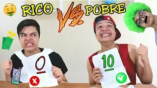 RICO VS POBRE NA ESCOLA #3 - FAZENDO PROVA !!!