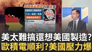 歐積電選德國對美施壓?美國太難搞"拜登"還想美國製造? 台積電"日德"廠將比美國賺? 台積電最後的談判大絕招?｜王志郁 主持｜【Catch大錢潮】20230810｜三立iNEWS