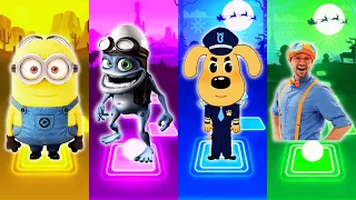 Minions - Crazy Frog - Sheriff Labrador - Blippi - Tiles Hop EDM Rush