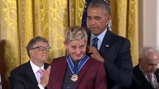 Ellen Gets Emotional After Receiving Medal of Freedom