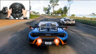 1400HP Lamborghini Huracán STO | Forza Horizon 5 | Thrustmaster T300RS Steering Wheel Gameplay