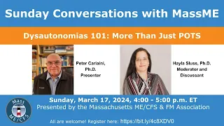 Sunday Conversations March 2024 - Dysautonomia with Peter Cariani