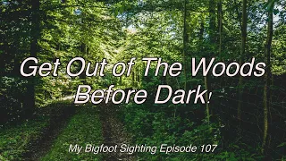 Get Out of The Woods Before Dark! - My Bigfoot Sighting Episode 107