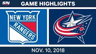 NHL Highlights | Rangers vs. Blue Jackets – Nov. 10, 2018