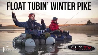 FLY TV - Float Tubin' Winter Pike - Cold Water Pike Fly Fishing