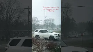 4 runner in a Snow storm #pei #snowstorm #4runner #canada