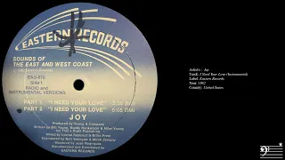 Joy / I Need Your Love (Instrumental)