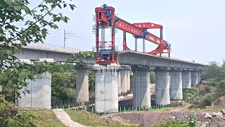 Box Girder Installation on Bridge Frame