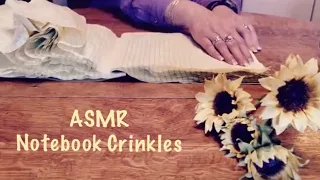 ASMR Page turning of super crinkly notebook paper #3 (No talking) Page smoothing/water damaged paper