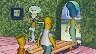 Squidward kicks every Simpsons Hit & Run protagonist out of his house