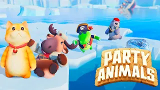 ТОЛКАЕМСЯ НА ЛЬДУ С РАНДОМАМИ ► PARTY ANIMALS ИГРА