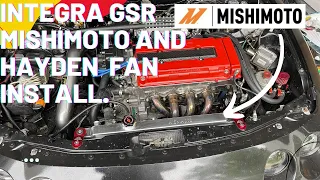 mishimoto radiator review, Integra mishimoto, mishimoto radiator Integra cooling fan install