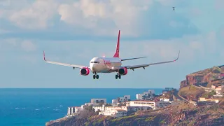 14MIN of Beautiful Morning LANDINGS at Madeira Airport