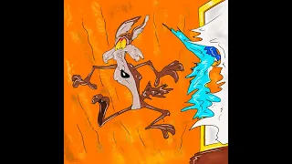 Artisticus 216 | Wile E Coyote and the Road Runner * The Fake Wall | Digital art * Procreate (2023)