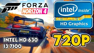 Forza Horizon 4 || Intel HD/UHD 520/530/620/630 + i3 7100 Performance Test || 720p Lowest Settings