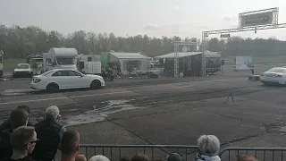 Mercedes C63 AMG vs Audi A5 1/4 Mile am Flugplatz in Allstedt
