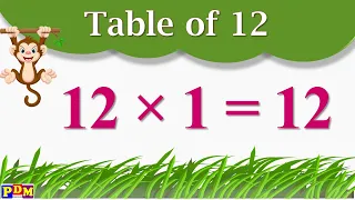 Table of 12 | 12 Ka Table | Learn Multiplication Table of 12 x 1 = 12/Twelve Times Tables टेबल