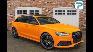 2017/67 AUDI RS6 PERFORMANCE 4.0 TFSI IN INDIVIDUAL SOLAR ORANGE WITH BLACK HONEYCOMB LEATHER