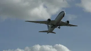 Qatar 787-8 Dreamliner (A7-BCB) departing Birmingham Airport.