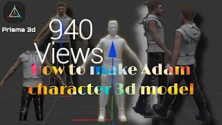 How to make 3d model download Adam character in Prisma 3D / Tutorial video Adam character Free Fire