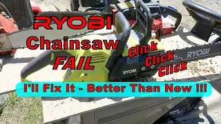 Ryobi 40V Chainsaw Wiring Fail and Fix #Ryobi repair #chainsaw #Ryobi fail #diy #poor connectors