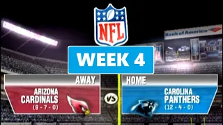 Week 4 Cardinals vs Panthers