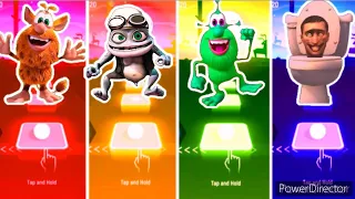 #booba vs #skibiditoilet vs #буба vs #Crazy frog | Tiles Hop Music Gamer 2