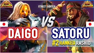 SF6 🔥 Daigo (Ken) vs Satoru (#2 Ranked Rashid) 🔥 SF6 High Level Gameplay