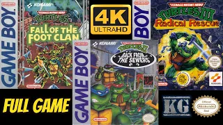 Teenage Mutant Ninja Turtles TRILOGY COLLECTION [GAMEBOY] Longplay Walkthrough Full Movie Game [4K🔴]