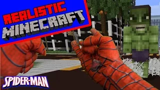 REALISTIC MINECRAFT - SPIDERSTEVE Vs HULK [S:2 Ep.2] (SpiderSteve point of view)