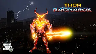 Surtur Attack City | Thor Ragnarok | Gozilla Mod - GTA 5