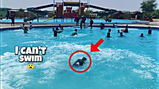 I don't know how to swim 😨😂 first time in water park | Janibhaivlogs