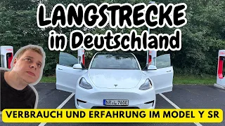 LANGSTRECKE durch Deutschland im Model Y SR / Wie viel verbrauche ich?