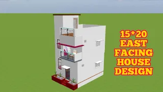15*20 HOUSE PLAN EAST FACING // 15*20 DUPLEX HOUSE PLAN 3D