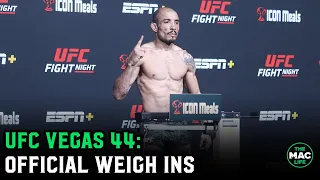 UFC Vegas 44: Jose Aldo vs. Rob Font Official Weigh-Ins