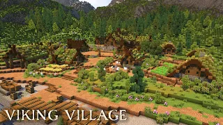 Viking Village | Nordic Viking Houses, Farms, & Docks | Minecraft Timelapse