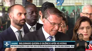 Jair Bolsonaro discursa pela primeira vez após derrota nas urnas