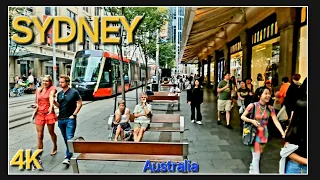 SYDNEY AUSTRALIA Walking Tour - City CBD | 4K HDR | Afternoon Rush