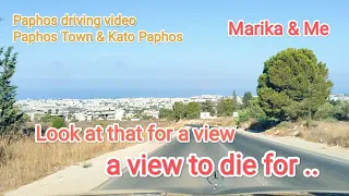 Driving down to Kato Paphos Cyprus.. Paphos Town & Kato Paphos area