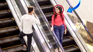 Giving Flying Kiss To Strangers On Escalator || Classy Harsh