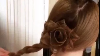 Цветок из волос своими руками